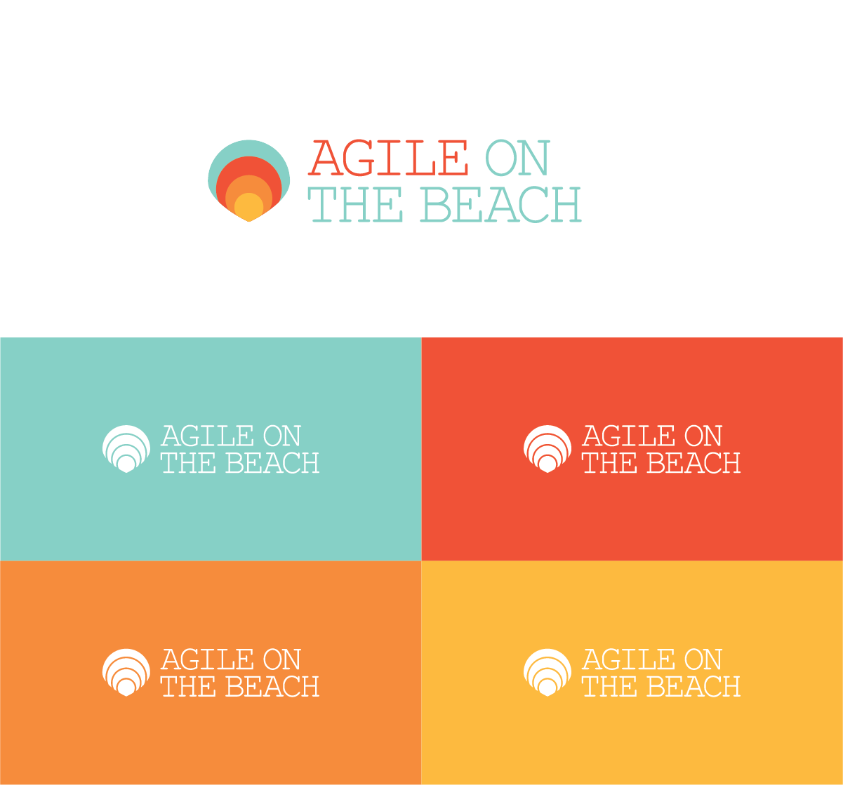 agile on the beach logo design