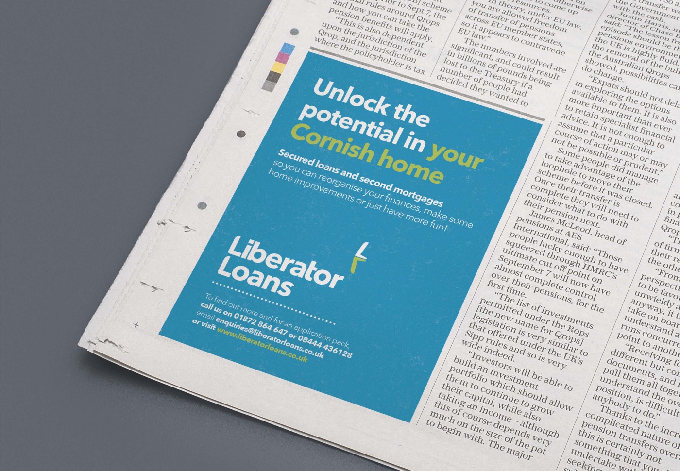 liberator loans advert design